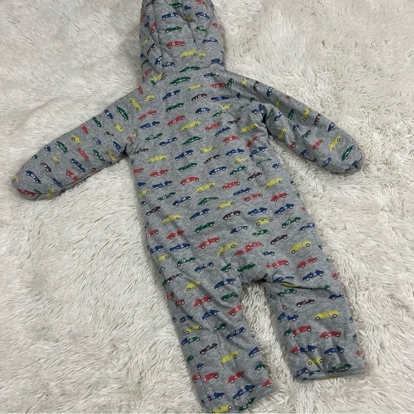 Baby Boden All In One Cozy Rainbow Racecar Play Winter Bunting Snowsuit 12/18M - Picture 5 of 10